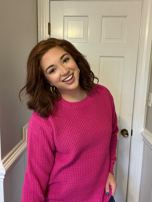 Light Magenta Knit Sweater