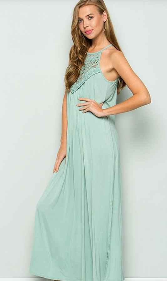 Sage You Later Maxi Dress