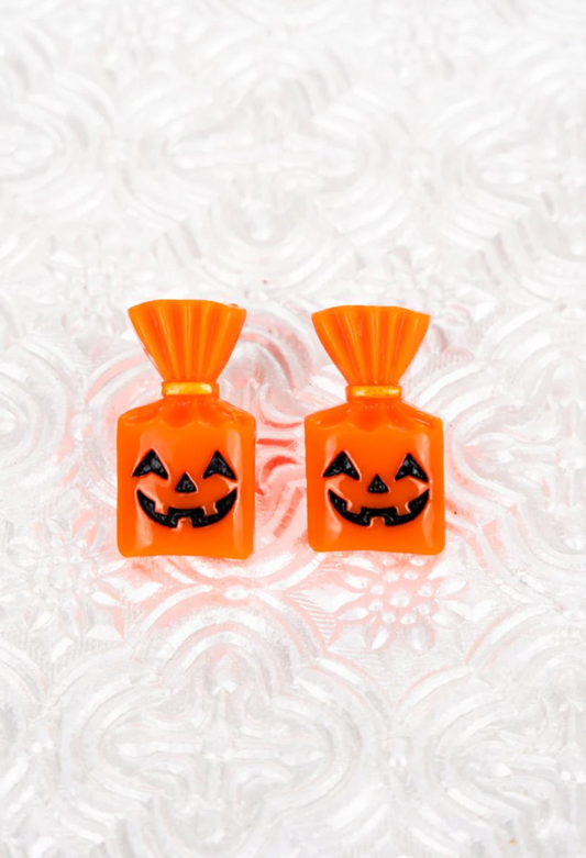 Orange Treat Bags Earring