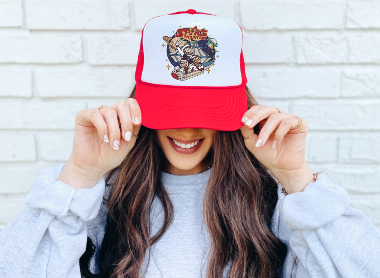 Racing Through Space Trucker Hat