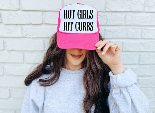 Hot Girls Hit Curbs Trendy Trucker Hat