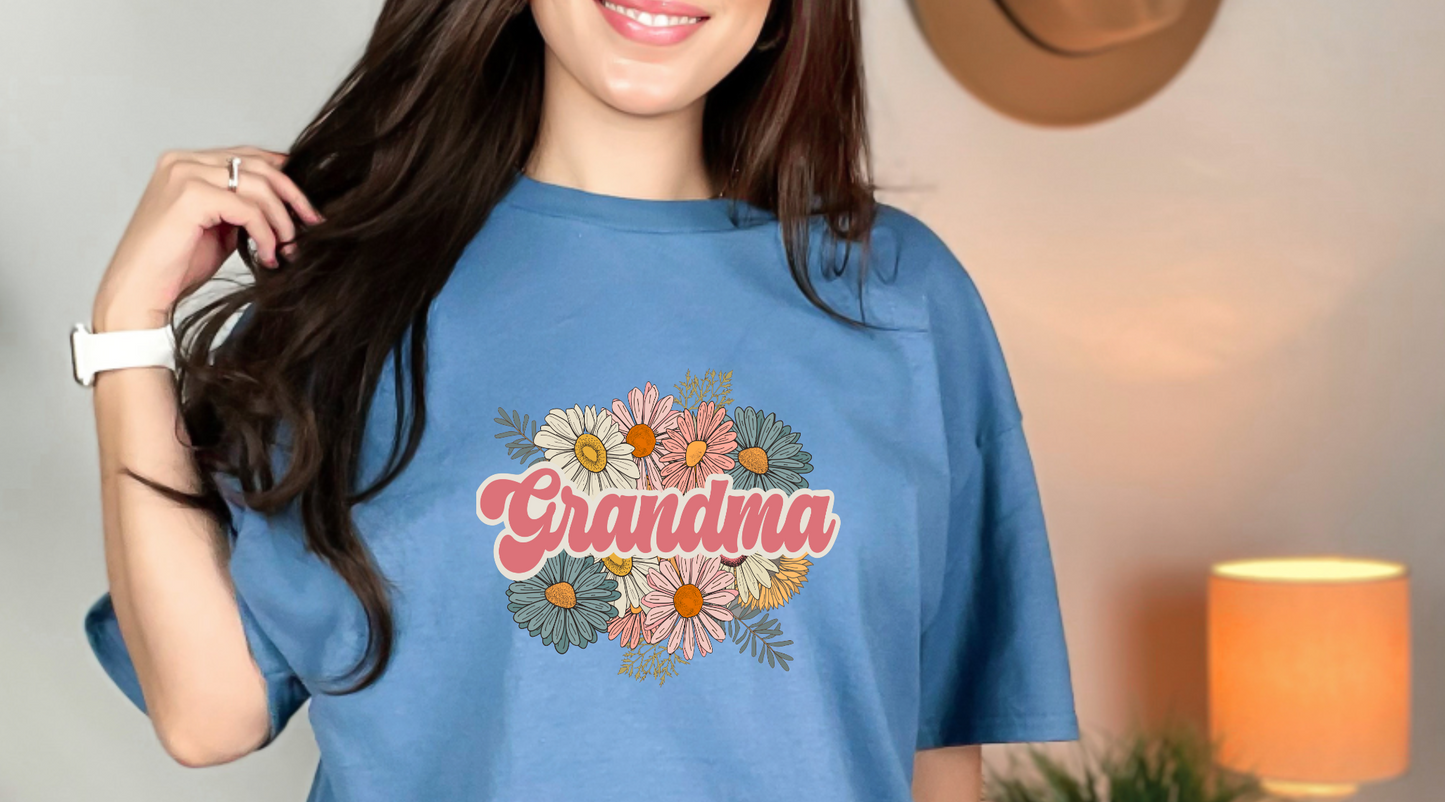 Floral Grandma Trendy T-Shirt