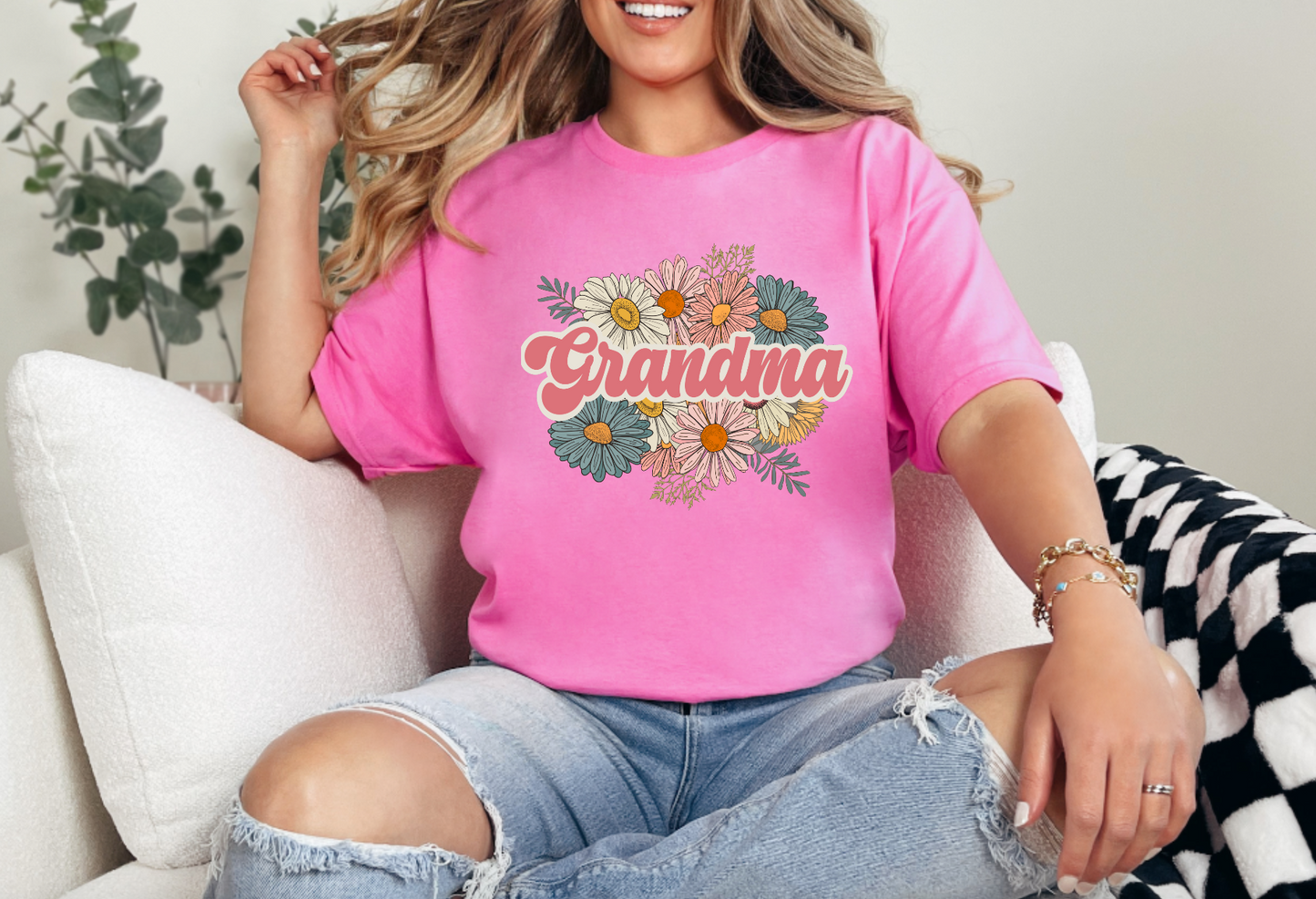 Floral Grandma Trendy T-Shirt