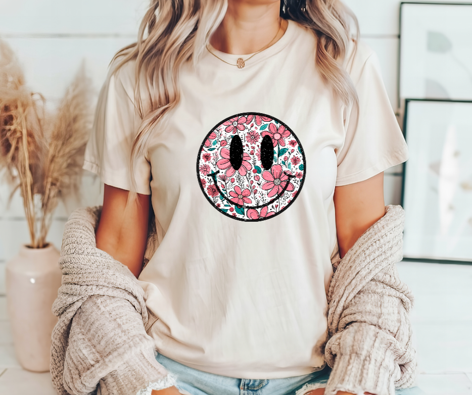 Smiling Into Spring Trendy Graphic T-Shirt