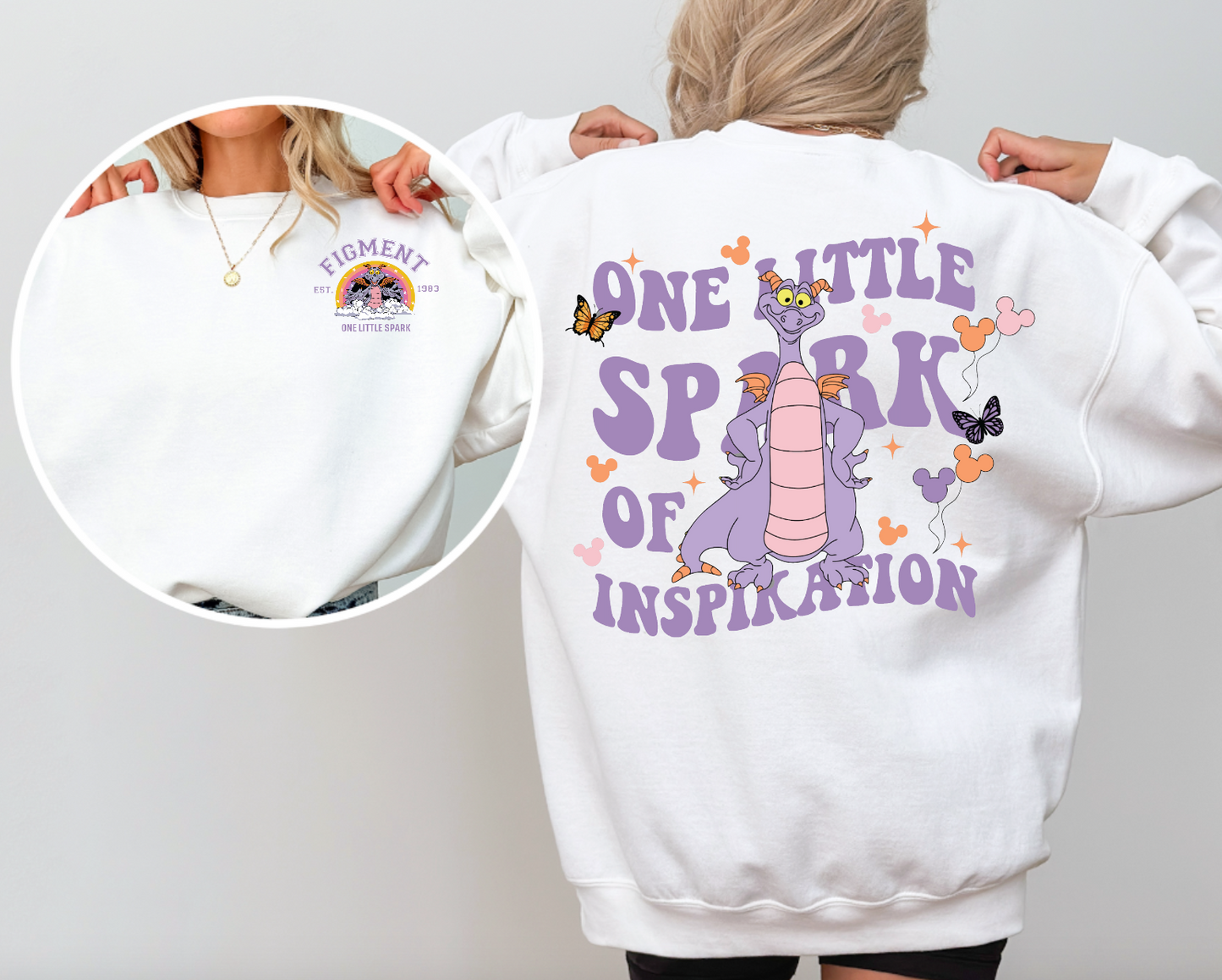 One Little Spark Figment Trendy Graphic Sweatshirt