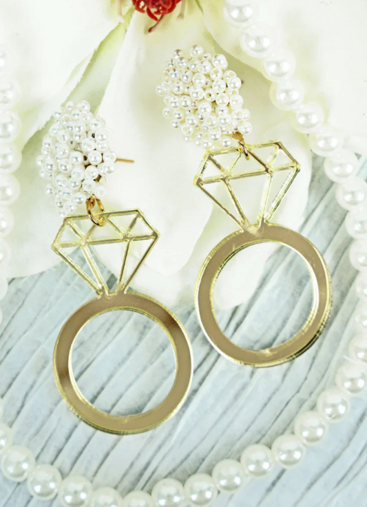 Going To The Chapel Earrings in Gold