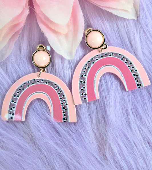 Perfectly Pink Rainbow Earrings